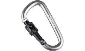 Карабін Munkees D 6 мм x 60 мм з закручується муфтою, сірий, алюміній