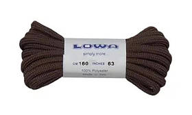 Шнурки Lowa Zephyr 160 см коричневі для трекінгових черевиків, міцні та універсальні.