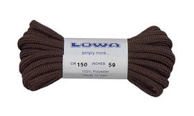 Шнурки Lowa Zephyr 150 см коричневі для трекінгових черевиків, міцні та надійні.