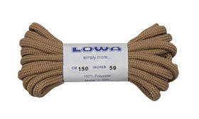 Шнурки Lowa Zephyr 150 см коричневі для трекінгових черевиків, міцні та зручні