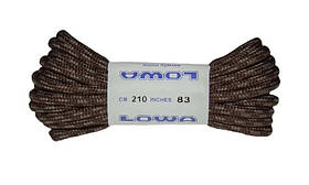 Шнурки LOWA Trekking 210 см коричневі для трекінгових черевиків, міцні та надійні