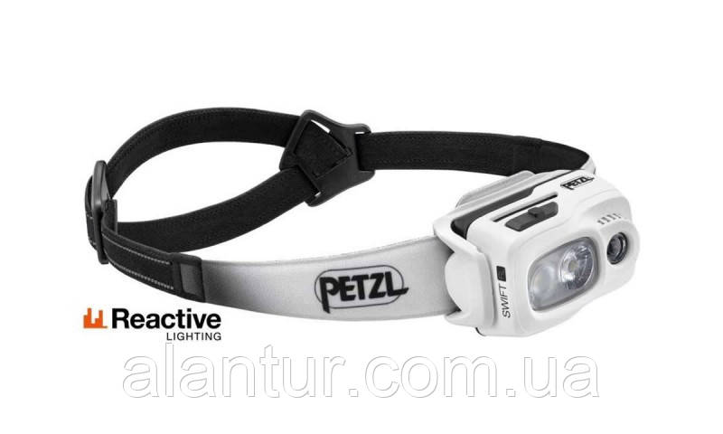 Налобний ліхтар Petzl SWIFT RL WHITE, 1100 люмен, легкий і водонепроникний, для активного відпочинку., фото 1