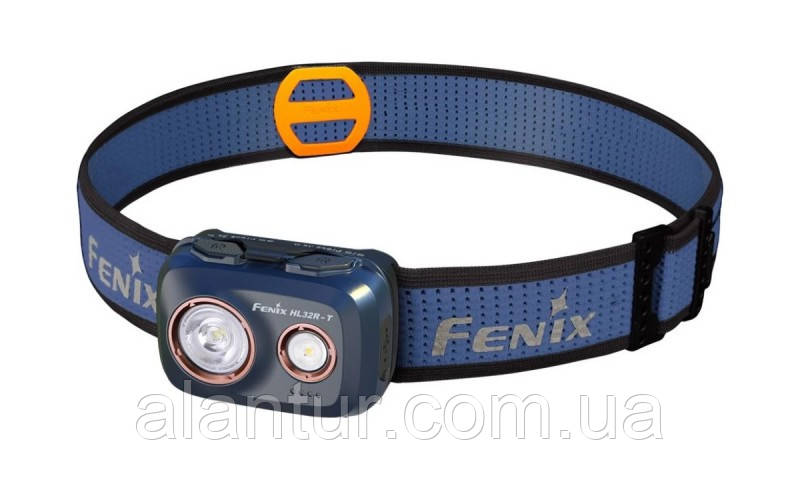 Налобний ліхтар Fenix HL32R-T синій, 800 люмен, зарядка USB Type-C, вологозахист IP66, фото 1
