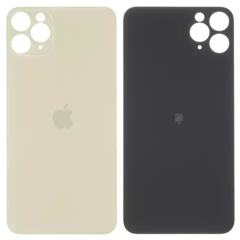 Задня панель корпусу для iPhone 11 Pro Max, золотиста, не потрібно знімати скло камери, big hole, matte gold, фото 1