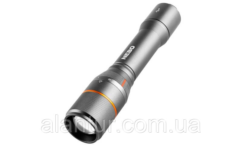 Ліхтар Nebo Davinci 2000 - потужний світлодіодний ліхтарик 2000 люмен, вологозахист IP67, 4 режими роботи, фото 1