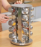 Баночки для спецій 20 шт органайзер для спецій з підставкою органайзери набір контейнерів для приправ, фото 3