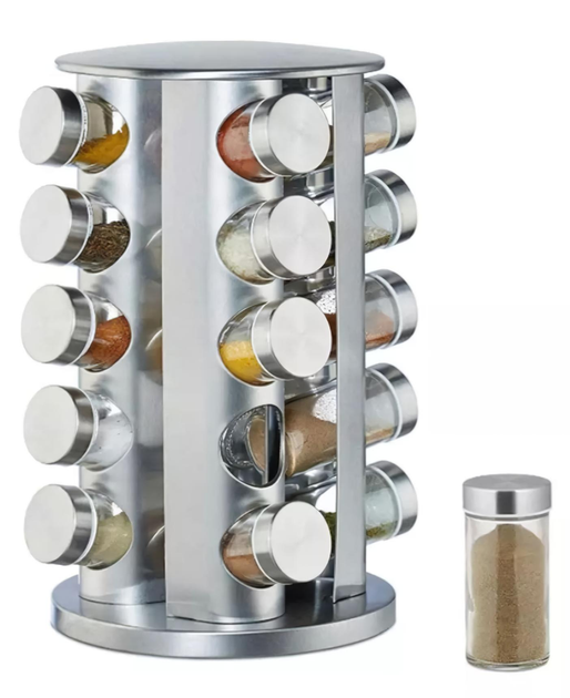 Баночки для спецій 20 шт органайзер для спецій з підставкою органайзери набір контейнерів для приправ, фото 1