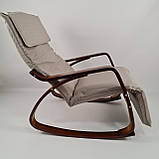 Крісло гойдалка Avko ARC003 Walnut Beige, фото 4