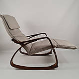 Крісло гойдалка Avko ARC003 Walnut Beige, фото 5