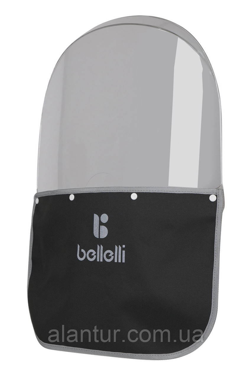 Захисна панель Bellelli Windbreak для велокрісел - прозора, регульована, 60x41 см, фото 1