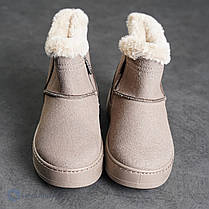 Жіночі зимові уги кавового кольору, фото 4