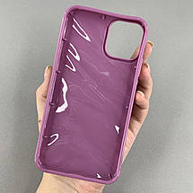 Чохол для Apple iPhone 11 силіконовий рельєфний чохол на телефон айфон 11 чорничний q01t, фото 2