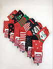 Жіночі новорічні термо-шкарпетки Корона, валянки з різдвяним малюнком, розмір 36-41, 6 пар/уп. Мікс, фото 2