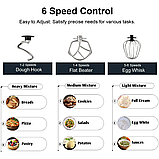 Планетарний міксер 3500 Вт Zepline кухонний міксер 6 л із нержавіючої сталі, фото 4