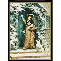 Набір для вишивки хрестиком MAGIC CROSS STITCH Гостя на порозі 009