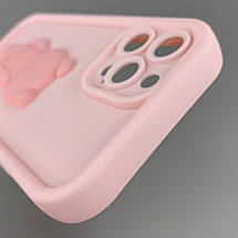Чохол для Apple iPhone 12 Pro Max чохол з об'ємним ведмедиком на телефон айфон 12 про макс рожевий q01e, фото 5