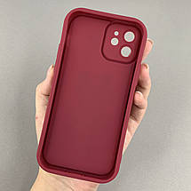 Чохол для Apple iPhone 12 чохол з об'ємним ведмедиком на телефон айфон 12 бордовий q01e, фото 2