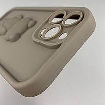 Чохол для Apple iPhone 13 Pro Max чохол з об'ємним ведмедиком на телефон айфон 13 про макс коричневий q01e, фото 5