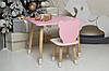 Дитячий прямокутний стіл і стільчик ведмежа з білим сидінням. Столик рожевий дитячий, фото 6