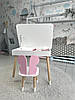 Дитячий столик білий і стільчик метелик рожевий. Столик із шухлядою. Для дітей 1 групи зросту (100-115 см), фото 10