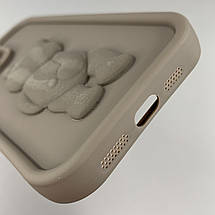 Чохол для Apple iPhone 14 Pro Max чохол з об'ємним ведмедиком на телефон айфон 14 про макс коричневий q01e, фото 4