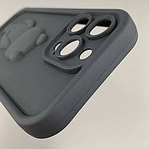 Чохол для Apple iPhone 14 Pro Max чохол з об'ємним ведмедиком на телефон айфон 14 про макс чорний q01e, фото 5