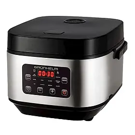 Мультиварка Grunhelm MC-38SB LED дисплей з чашею на 5 л антипригарне покриття 10 програм 900 Вт