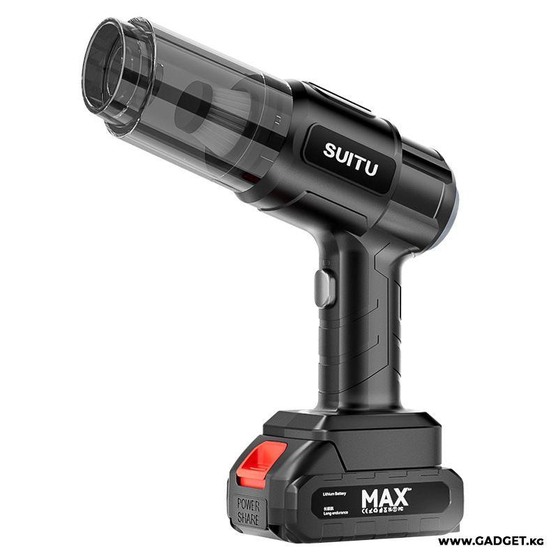 Потужний автомобільний пилосос SUiTU (MAXTOP) 48Wh, 120 W, автопилосос зі знімним акумулятором і насадками