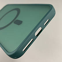 Чохол для Apple iPhone 11 Pro Max матовий кольоровий чохол з магсейф MagSafe на айфон 11 про макс зелений boh, фото 4