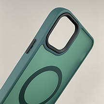 Чохол для Apple iPhone 11 Pro Max матовий кольоровий чохол з магсейф MagSafe на айфон 11 про макс зелений boh, фото 3