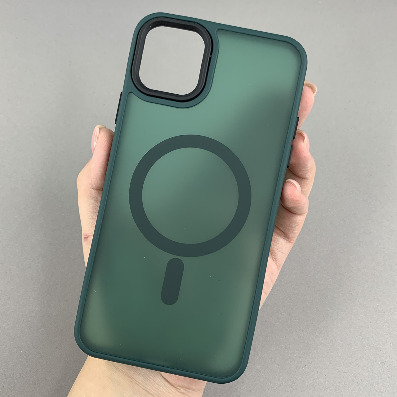 Чохол для Apple iPhone 11 Pro Max матовий кольоровий чохол з магсейф MagSafe на айфон 11 про макс зелений boh