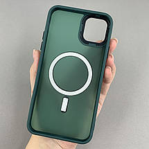 Чохол для Apple iPhone 11 Pro Max матовий кольоровий чохол з магсейф MagSafe на айфон 11 про макс зелений boh, фото 2