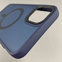 Чохол для Apple iPhone 11 Pro Max матовий кольоровий чохол з магсейф MagSafe на айфон 11 про макс темно-синій boh, фото 5