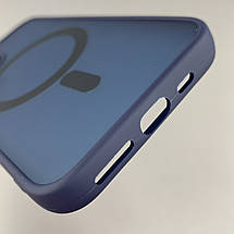 Чохол для Apple iPhone 11 Pro матовий кольоровий чохол з магсейф MagSafe на телефон айфон 11 про темно-синій boh, фото 4