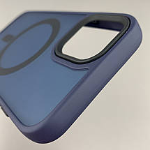 Чохол для Apple iPhone 11 Pro матовий кольоровий чохол з магсейф MagSafe на телефон айфон 11 про темно-синій boh, фото 5
