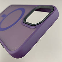 Чохол для Apple iPhone 11 Pro матовий кольоровий чохол з магсейф MagSafe на телефон айфон 11 про фіолетовий boh, фото 5