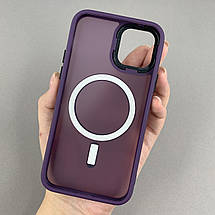 Чохол для Apple iPhone 11 Pro матовий кольоровий чохол з магсейф MagSafe на телефон айфон 11 про фіолетовий boh, фото 2