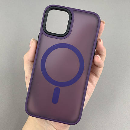 Чохол для Apple iPhone 11 Pro матовий кольоровий чохол з магсейф MagSafe на телефон айфон 11 про фіолетовий boh, фото 1