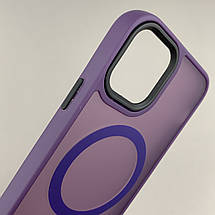Чохол для Apple iPhone 11 Pro матовий кольоровий чохол з магсейф MagSafe на телефон айфон 11 про фіолетовий boh, фото 3