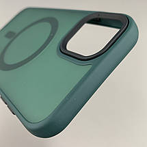 Чохол для Apple iPhone 11 матовий кольоровий чохол з магсейф MagSafe на телефон айфон 11 темно-зелений boh, фото 5