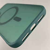 Чохол для Apple iPhone 11 матовий кольоровий чохол з магсейф MagSafe на телефон айфон 11 темно-зелений boh, фото 4