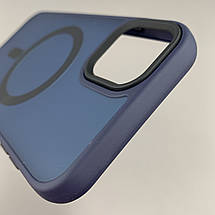 Чохол для Apple iPhone 11 матовий кольоровий чохол з магсейф MagSafe на телефон айфон 11 темно-синій boh, фото 5