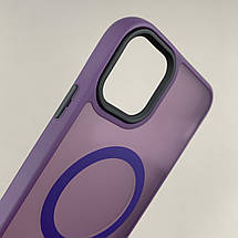 Чохол для Apple iPhone 11 матовий кольоровий чохол з магсейф MagSafe на телефон айфон 11 фіолетовий boh, фото 3
