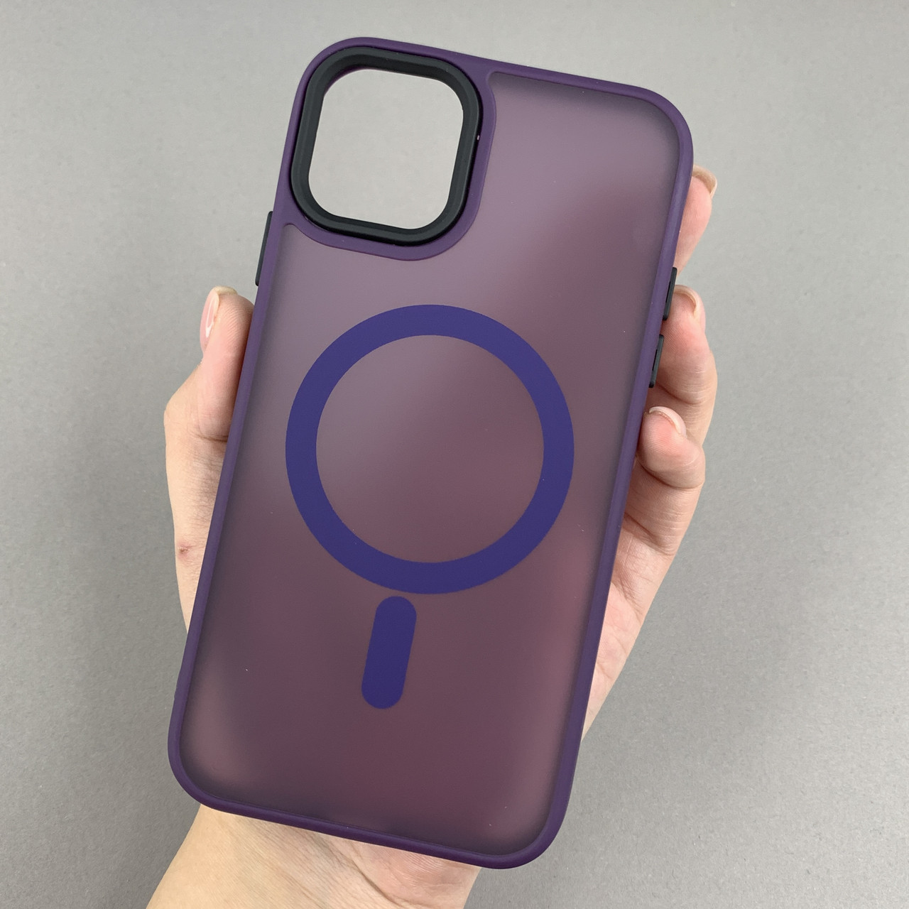 Чохол для Apple iPhone 11 матовий кольоровий чохол з магсейф MagSafe на телефон айфон 11 фіолетовий boh