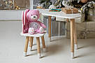 Дитячий білий столик хмарка і стілець метелик рожевий. Білий столик дитячий, фото 7