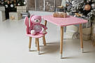 Дитячий прямокутний стіл і стільчик метелик. Столик рожевий дитячий, фото 7