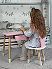 Дитячий столик і стільчиккорона  рожевий. Столик із шухлядою для олівців і розмальовок, фото 4