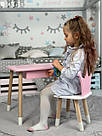 Дитячий столик і стільчиккорона  рожевий. Столик із шухлядою для олівців і розмальовок, фото 5