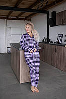 Піжама фланелева жіноча Бузкова