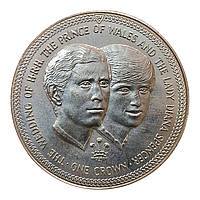Острів Мен 1 крона, 1981 Весілля принца Чарльза та леді Діани /портрети/